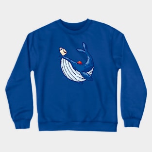 Blue Coffee Whale Crewneck Sweatshirt